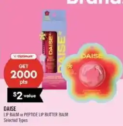 Shoppers Drug Mart Daise lip balm or peptide lip butter balm offer