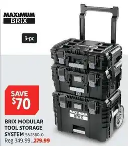 Canadian Tire Maximum Brix modular tool storage system offer