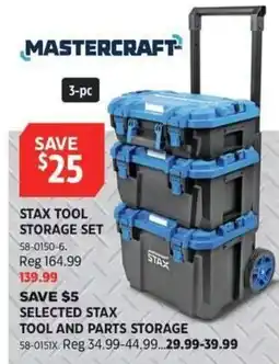 Canadian Tire Mastercraft stax tool storage set offer