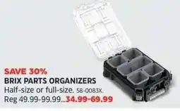 Canadian Tire Brix parts organizers offer