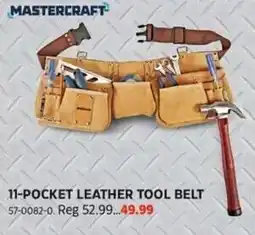 Canadian Tire Mastercraft 11-pocket leather tool belt offer