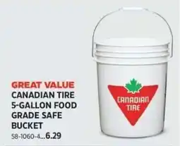 Canadian Tire Canadian tire 5-gallon food grade safe bucket offer