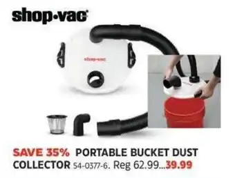 Shop-vac portable bucket dust collector