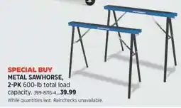 Canadian Tire Mastercraft metal sawhorse offer