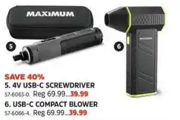 Canadian Tire Maximum 4v usb-c screwdriver offer