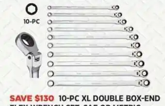 Canadian Tire 10-pc xl double box-end flex wrench set offer