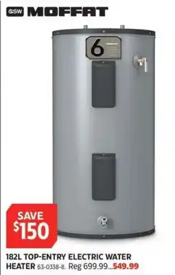 Canadian Tire Moffat 182l top-entry electric water heater offer