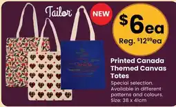 Fabricland Tailor Printed Canada Themed Canvas Totes offer