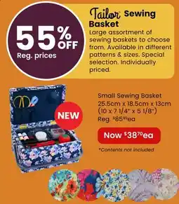 Fabricland Tailor Small Sewing Basket offer