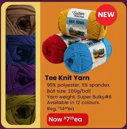 Fabricland Tee Knit Yarn offer