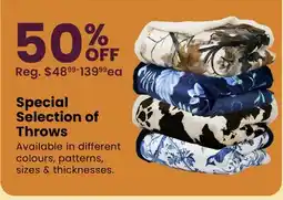 Fabricland Special Selection of Throws offer