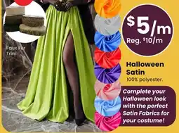 Fabricland Halloween Satin offer