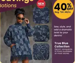 Fabricland True Blue Collection offer