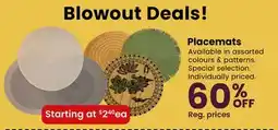 Fabricland Placemats offer