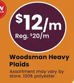 Fabricland Woodsman Heavy Plaids offer