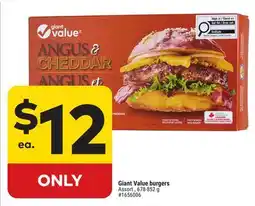 Giant Tiger Giant Value burgers offer
