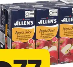 Giant Tiger Allen's juice boxes offer
