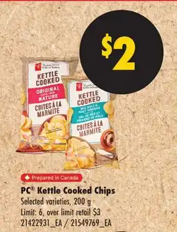No Frills PC KETTLE COOKED CHIPS offer