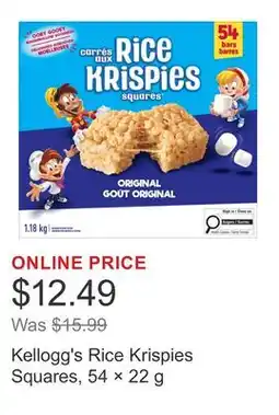 Costco Kellogg's Rice Krispies Squares, 54 × offer