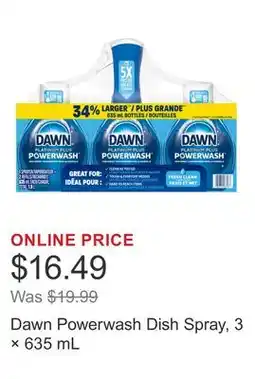 Costco Dawn Powerwash Dish Spray, 3 × offer