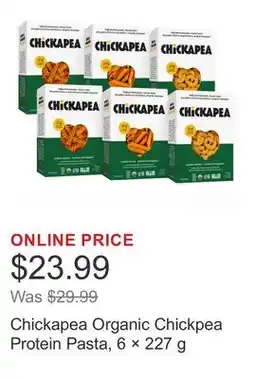 Costco Chickapea Organic Chickpea Protein Pasta, 6 × offer