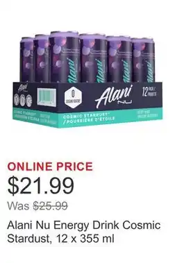 Costco Alani Nu Energy Drink Cosmic Stardust offer