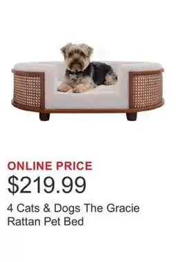Costco 4 Cats & Dogs The Gracie Rattan Pet Bed offer