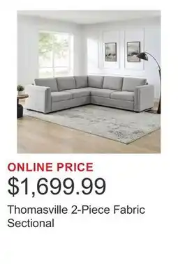 Costco Thomasville 2-Piece Fabric Sectional offer