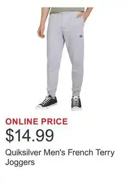 Costco Quiksilver Men's French Terry Joggers offer