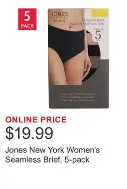 Costco Jones New York Women's Seamless Brief, 5-pack offer