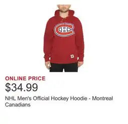 Costco NHL Men's Official Hockey Hoodie - Montreal Canadians offer