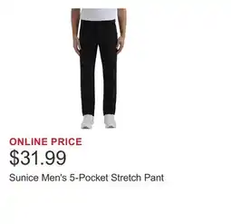 Costco Sunice Men's 5-Pocket Stretch Pant offer