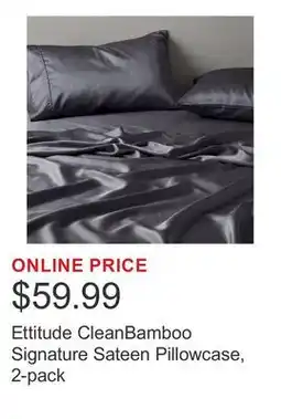 Costco Ettitude CleanBamboo Signature Sateen Pillowcase, 2-pack offer