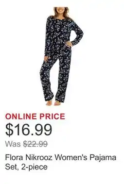 Costco Flora Nikrooz Women's Pajama Set, 2-piece offer