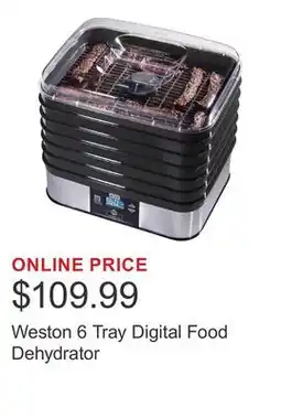 Costco Weston 6 Tray Digital Food Dehydrator offer