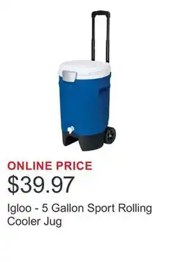 Costco Igloo - 5 Gallon Sport Rolling Cooler Jug offer