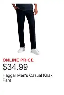 Costco Haggar Men's Casual Khaki Pant offer