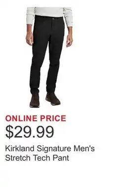 Costco Kirkland Signature Men's Stretch Tech Pant offer