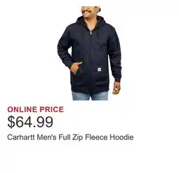 Costco Carhartt Men's Full Zip Fleece Hoodie offer