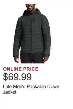 Costco Lolë Men's Packable Down Jacket offer