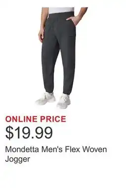 Costco Mondetta Men's Flex Woven Jogger offer