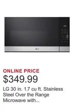 Costco LG 30 in. 1.7 cu ft. Stainless Steel Over the Range Microwave with Auto Cook Settings, 300 CFM offer