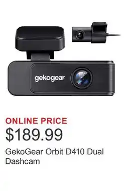Costco GekoGear Orbit D410 Dual Dashcam offer