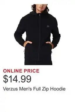 Costco Verzus Men's Full Zip Hoodie offer