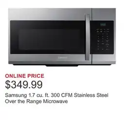 Costco Samsung 1.7 cu. ft. 300 CFM Stainless Steel Over the Range Microwave offer