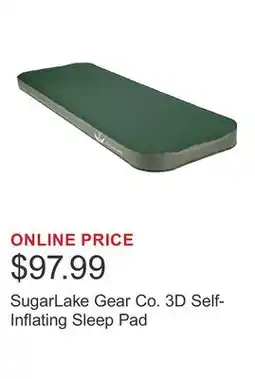 Costco SugarLake Gear Co. 3D Self-Inflating Sleep Pad offer