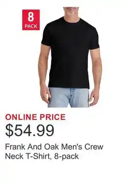 Costco Frank And Oak Men's Crew Neck T-Shirt, 8-pack offer
