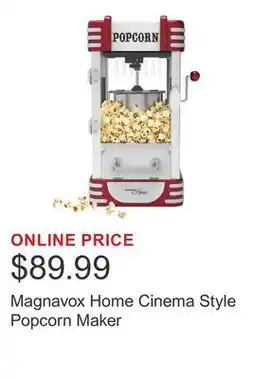 Costco Magnavox Home Cinema Style Popcorn Maker offer