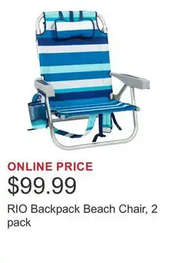 Costco RIO Backpack Beach Chair offer