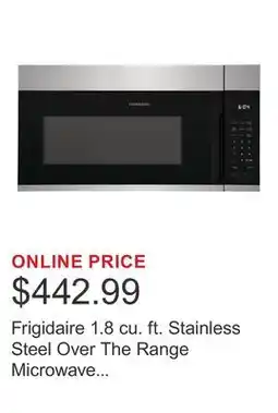 Costco Frigidaire 1.8 cu. ft. Stainless Steel Over The Range Microwave with Sensor Cook, 300 CFM offer